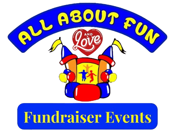 All About Fun and Love logo featuring vibrant design elements representing bounce house rentals in Pittsburgh and Butler, PA.